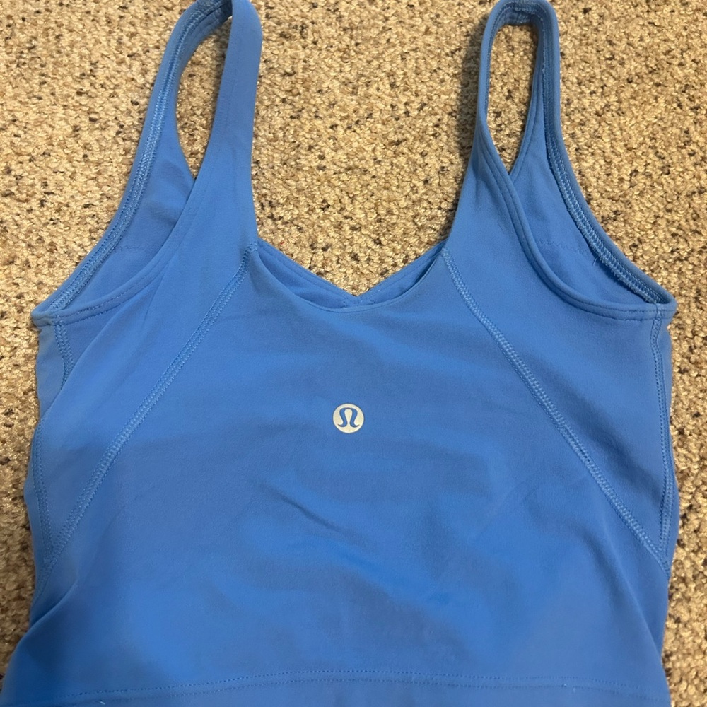 lululemon athletica Blue V-Neck Support Tank Top - Picture 4 of 7